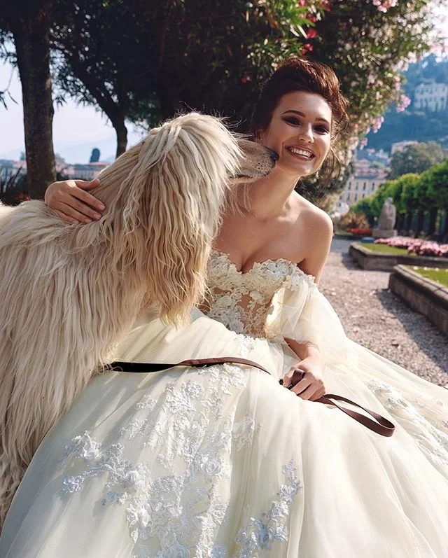 Elegant-Puff-Sleeve-Lace-Sweetheart-Bridal-Gowns (1)