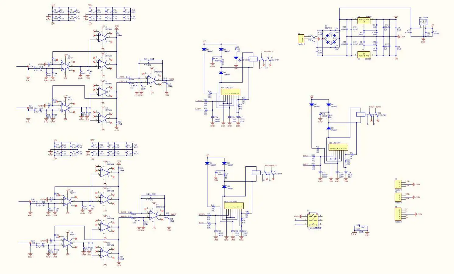 XP7 Balanced Headphone Amp Bare PCB Board