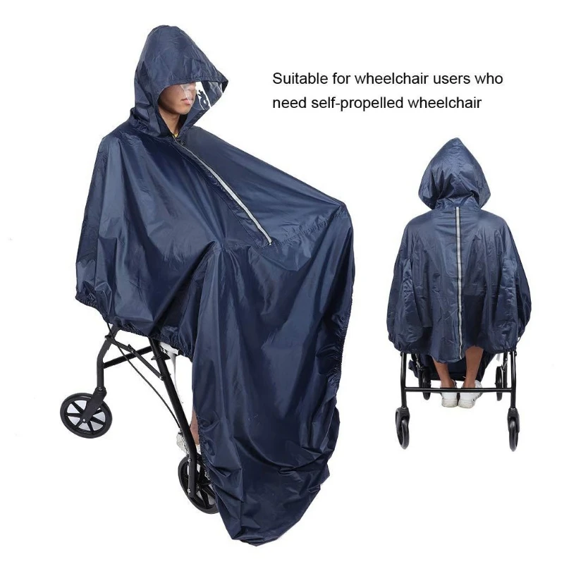 Poncho Imperméable Pour Scooter électrique Et Fauteuil Roulant - Avec Fenêtre Transparente Et Bandes Réfléchissantes