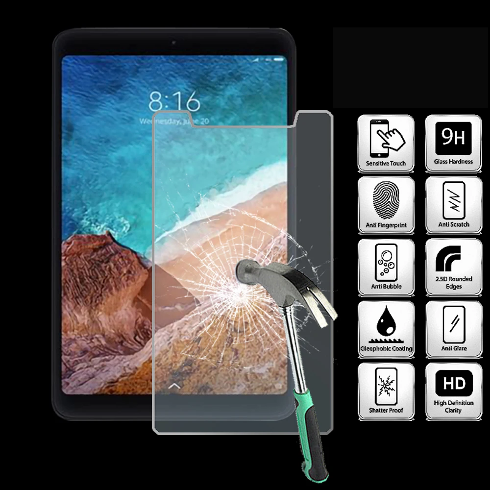 

For Xiaomi Mi Pad 4 Wi-Fi - Tablet Tempered Glass Screen Protector Cover Anti Fingerprint High Quality Screen Film