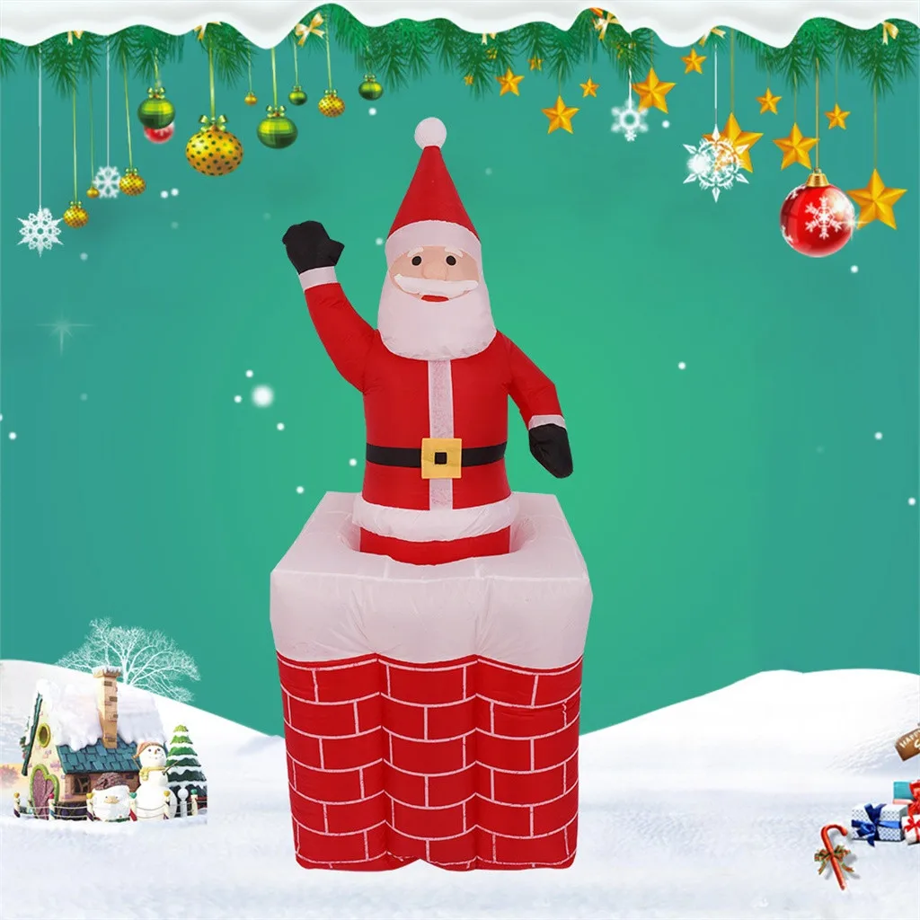 Рождество 5 футов анимированный надувной Санта в дымоход с Санта Клаусом