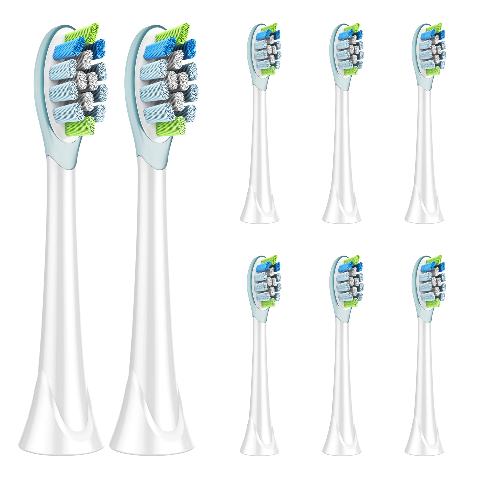 

8 PCS Reaplacement toothbrush Soft Rubber Wrap brush heads for Philips Sonicare Toothbrush Heads Diamond Clean