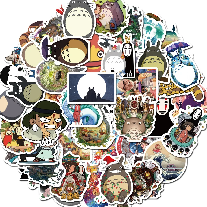 50 шт. Hayao Miyazaki рабочие наклейки Мой сосед Тоторо наклейки для DIY багаж ноутбук скейтборд мотоцикл велосипед наклейки