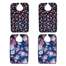 4 шт. в упаковке слюнявчик для взрослых для пожилых людей Водонепроницаемый защитный нагрудник для еды фартук защита одежды с крошкой Ловец