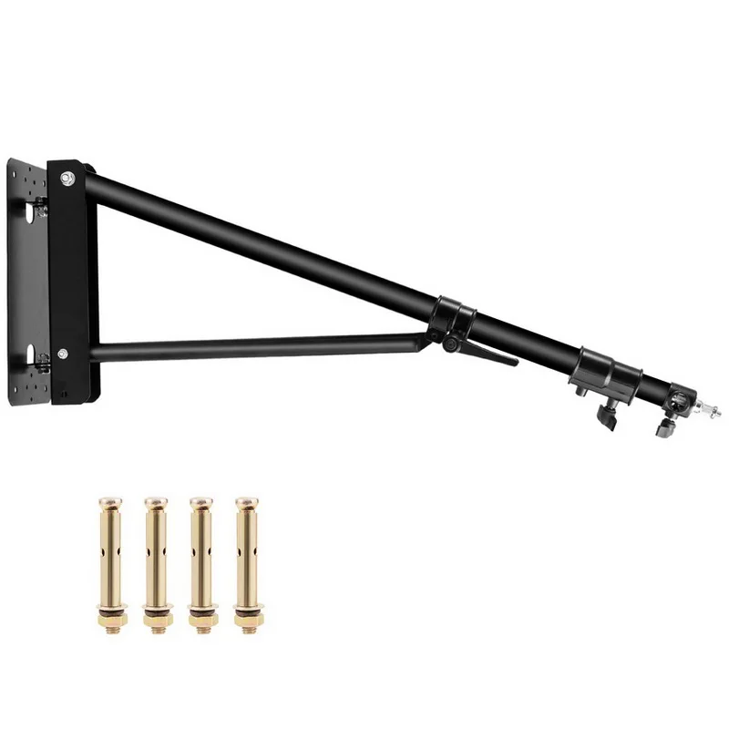 Selens Wall Mount Boom Arm with Triangle Base, Max Length 51inches/130cm for Photography Studio Video Strobe Flash, Ring Light