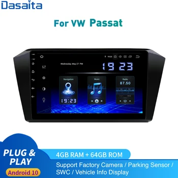 

Android 10 Car Radio GPS for VW Passat Multimedia 2016 2017 2018 2019 b8 2 Din DSP HD IPS 1028*720 Carplay Android Auto 4Gb+64Gb
