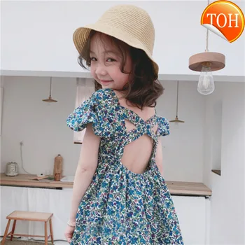 

Teen Girls Dress Elegant Summer Backless Dresses For Kids Girl Floral Clothes 4 5 6 7 years Children Birthday Princess Costumes