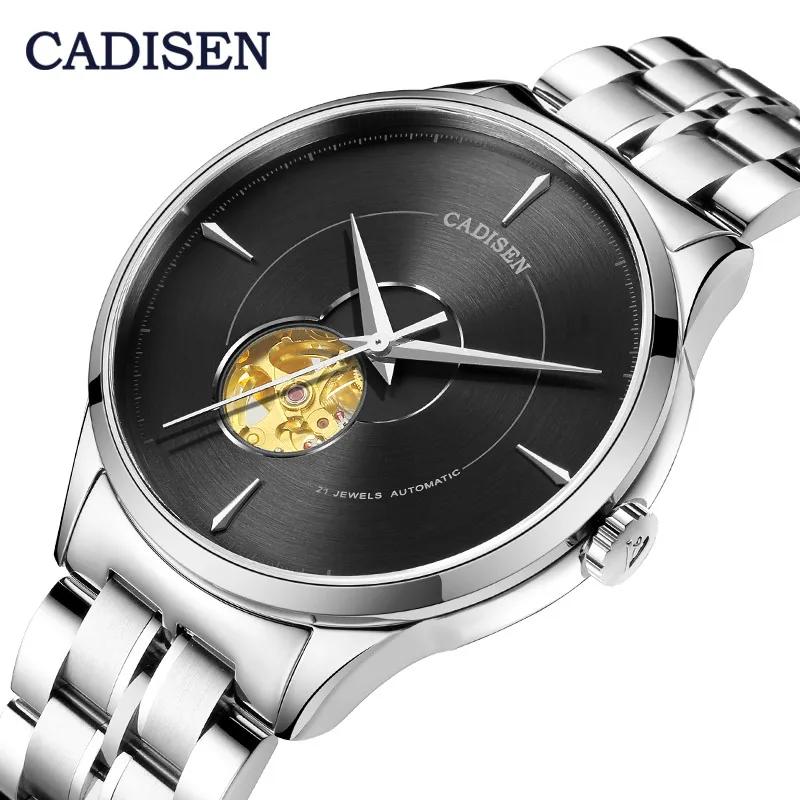 

CADISEN Mechanical Automatic Men Watch MIYOTA82S0 Japan Movement Top Luxury Brand Hollow Tourbillon Male Clock Relogio Masculino