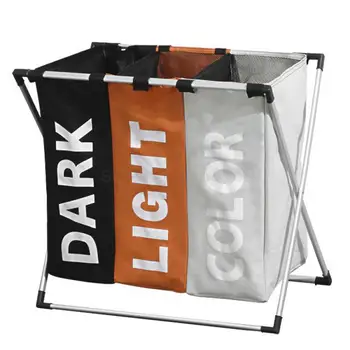 

Cloth hamper separated collapsible basket dirty clothes storage basket home Nordic laundry large laundry basket