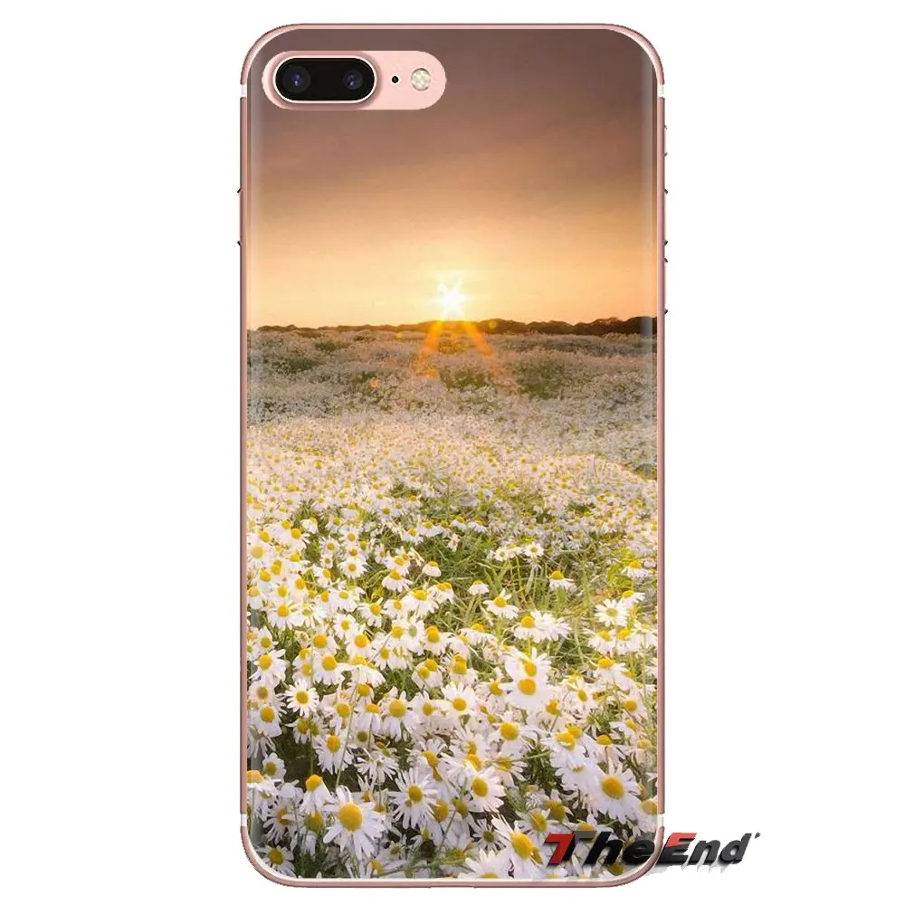 Солнце цветы ромашки чехол для телефона с узором iPhone XS Max XR X 4 4S 5 5S 5C SE 6 6S 7 8 плюс