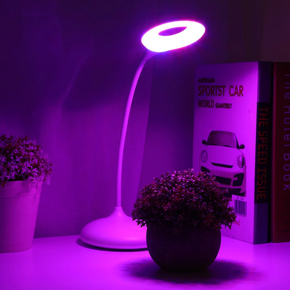 3W LED Grow Light Extendable Brackets Fishbowl Lights Adjustable USB Lamp For Plants Growth Lighting Indoor Plant | Дом и сад