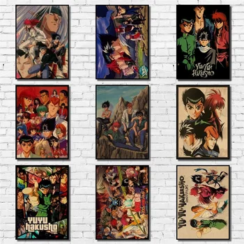 

Anime YuYu Hakusho Poster Kraftpaper Poster Art Painting Abstract Fancy Wall Sticker for Coffee House Bar