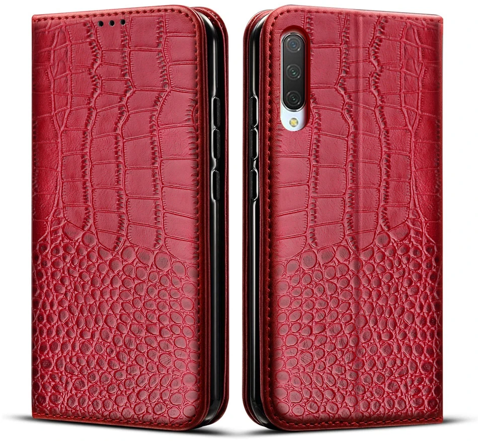 leather case for xiaomi case For Xiaomi MI A3 Case cover flip Crocodile texture leather coque For Xiomi MI A3 phone case Bags shockproof best phone cases for xiaomi