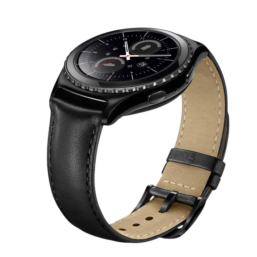 Universal 20mm Watch Band Strap Quick Release Watchband Luxury PU Leather Wirst Bracelet Strap For Garmin Vivoactive 3 Belt