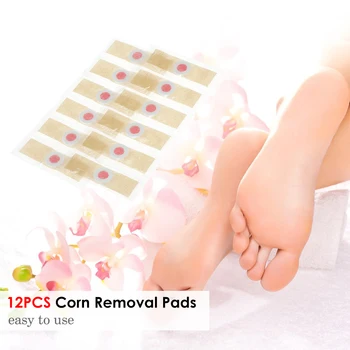 

12PCS Corn Remover Wart Remover Foot Corn Remover Pads Corn Callus Remover Cushions Corn Plaster with Hole Treatment Foot Care