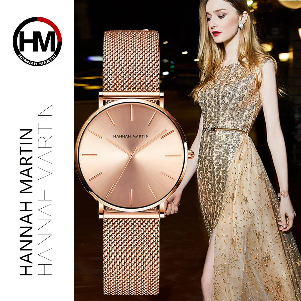 

Japan 2035 Movement 32mm High Quality Quartz Watch Women's Fashion Clean Steel wang dai biao
