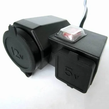 

W/ Mounting Clamp Motorcycle DC Charging Station Fits 7/8\\\" 1\\\" handlebar Dual USB