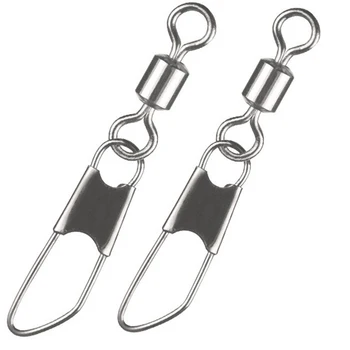 

10pcs Fishing Rolling Swivel Copper plus stainless steel fishing Accessories Connector Link fishing snap Type A pin swivels