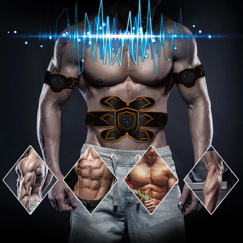 EMS Abdominal Muscle Trainer Stimulator Electric Muscle Exerciser Machine Belly Arm Leg Home Gym Fitness Equipment Training Gear