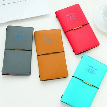 

PU Leather Strap Travel Notepad Note books Diary Memos Journal Planner Organizer Stationery Office Supplies