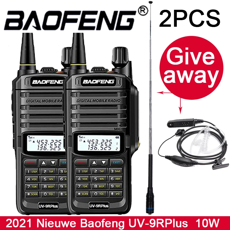 Good Deal Radio-Vhf Walkie-Talkie Uv-9rplus Uv9 Baofeng Impermeabile IP67 2pcs UHF Due Potenza 7WJoRAErakW