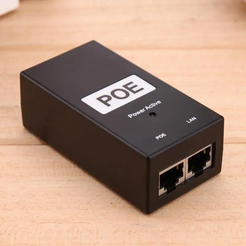 POE источник питания DC адаптер 24 В 0.5A 24 Вт Настольный POE инжектор питания Ethernet адаптер видеонаблюдения CCTV