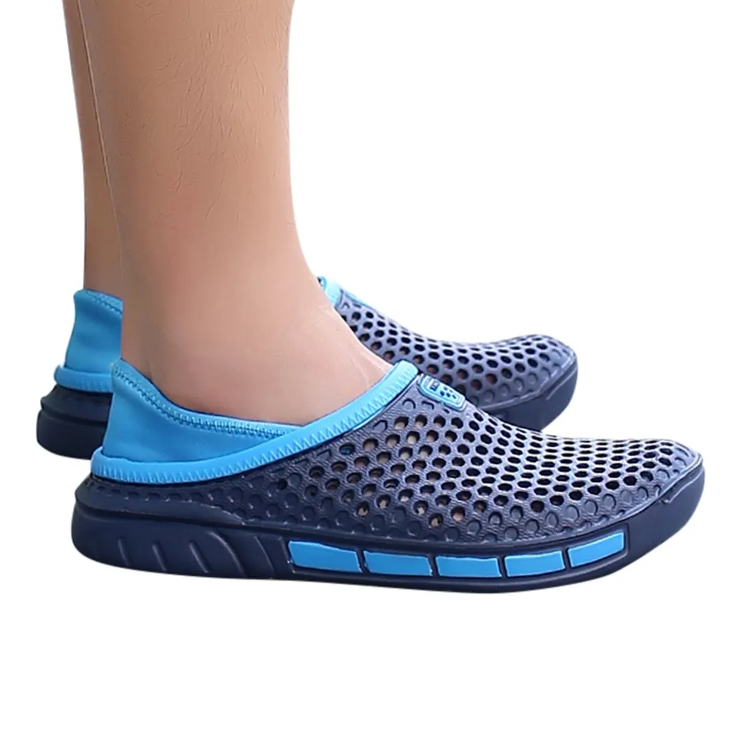25 Мужская обувь унисекс летние тапочки с отверстиями модные уличные дышащие повседневные парные пляжные сандалии вьетнамки обувь Тапочки