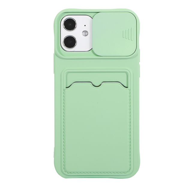 Camera Lens Protection Case For iPhone 12 11 Pro Max XS XR X 6 s 6s 8 7 Plus Mobile Phone Cover Soft Silicone Card holder