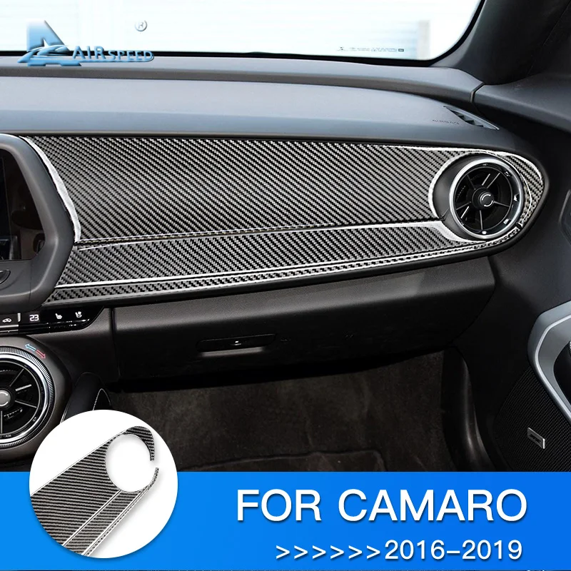 AIRSPEED для Шевроле Камаро аксессуары для Камаро наклейка углеродное волокно Copilot центральная консоль наклейки