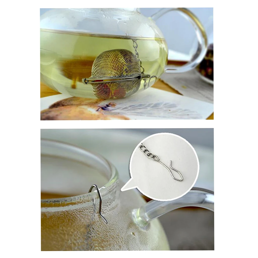 10 Pieces Stainless Steel Tea Ball, Mesh Tea Infuser Strainers, Premium Tea Filter for Loose Leaf Tea and Seasoning Spices
