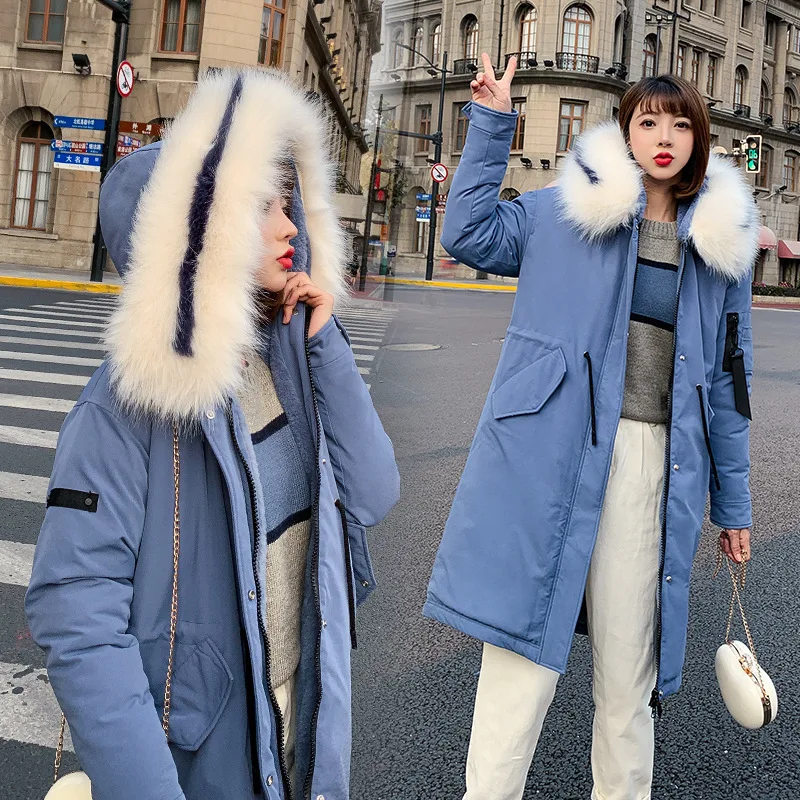 

Cotton-padded Clothes Women's Mid-length Winter Korean-style Loose And Plus-sized Thick down Jacket Cotton-padded Clothes 2019 N