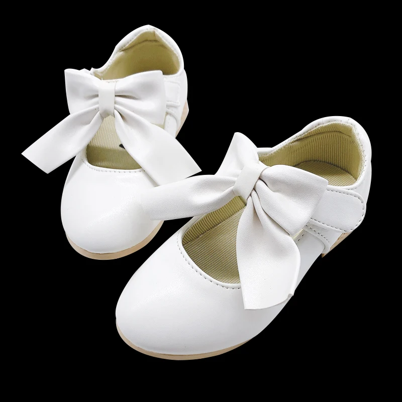 

Hot Spring Bowknot Big Girls Shoes With Rose Flower Fashion Princess Slip-on Children Flat Shoes for Girls Shoes Size 26-36