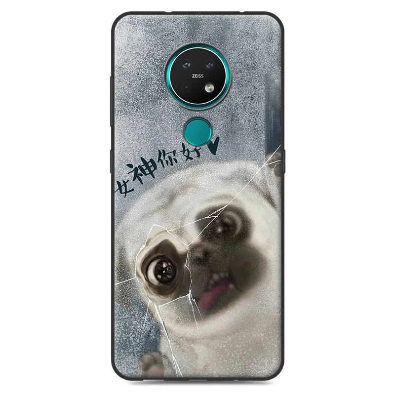 Для Nokia 7,2 чехол 3D рельефный рисунок ТПУ Мягкая задняя крышка чехол мультяшный силиконовый защитный чехол для Nokia 7,2# KO - Цвет: Темно-серый