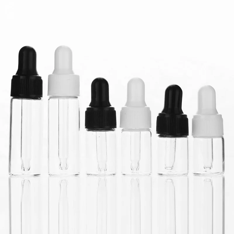 1ml 2ml 3ml 5ml 10ml Glass Essential Oil Aromatherapy Dropper Bottles with Gold Caps Reagent Drop Eye Liquid Pipette Bottle