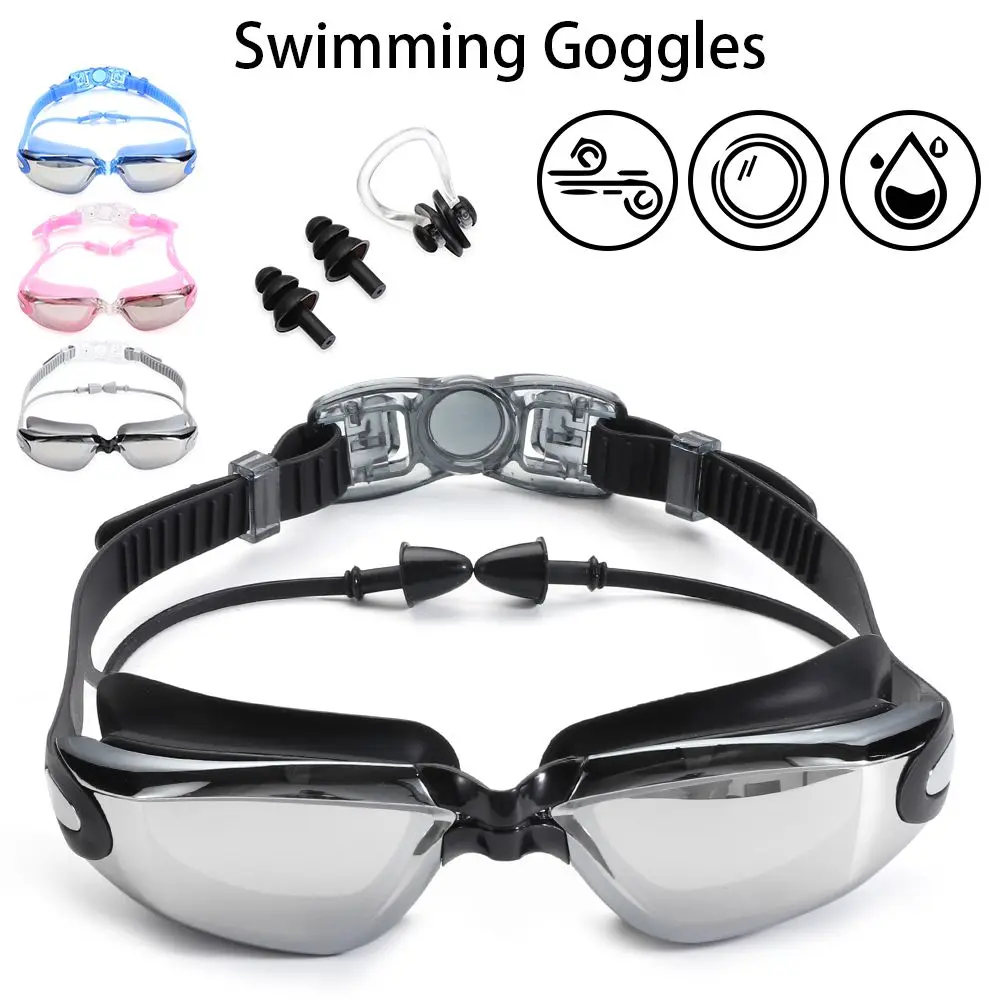 Adult Kids Use Adjustable Professional Nose Clip Eyewear Swimming Goggles UV Glasses Anti Fog Goggle Eye Protect оттеночный шампунь nirvel professional color protect shampoobrown 250 мл