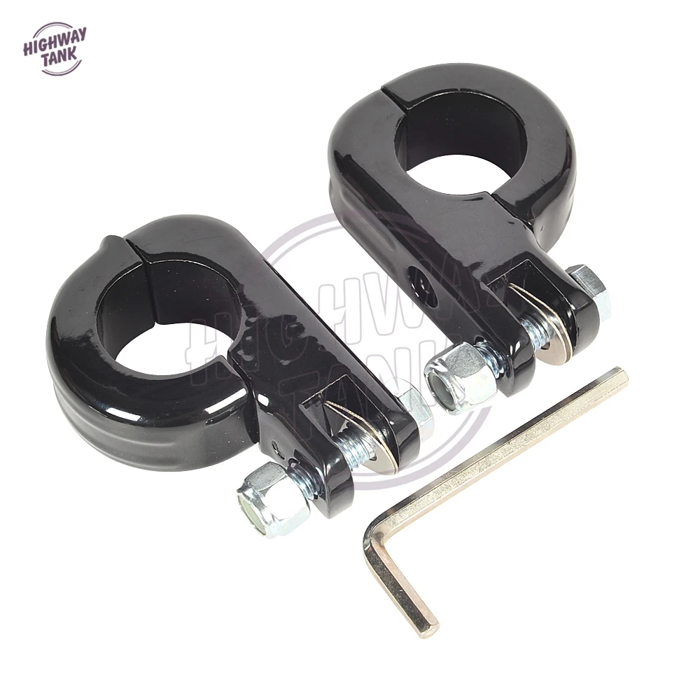 

1 Pair Motorcycle Foot Rest Moto Foot Peg P-Clamp Mounting Kit case for Harley engine guards 1 1/4" 32mm Highway bar