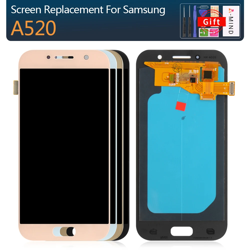 

High Quality Super AMOLED LCD For Samsung Galaxy A5 2017 A520 A520F A520F/DS Phone LCDS Display Touch Screen Digitizer Assembly
