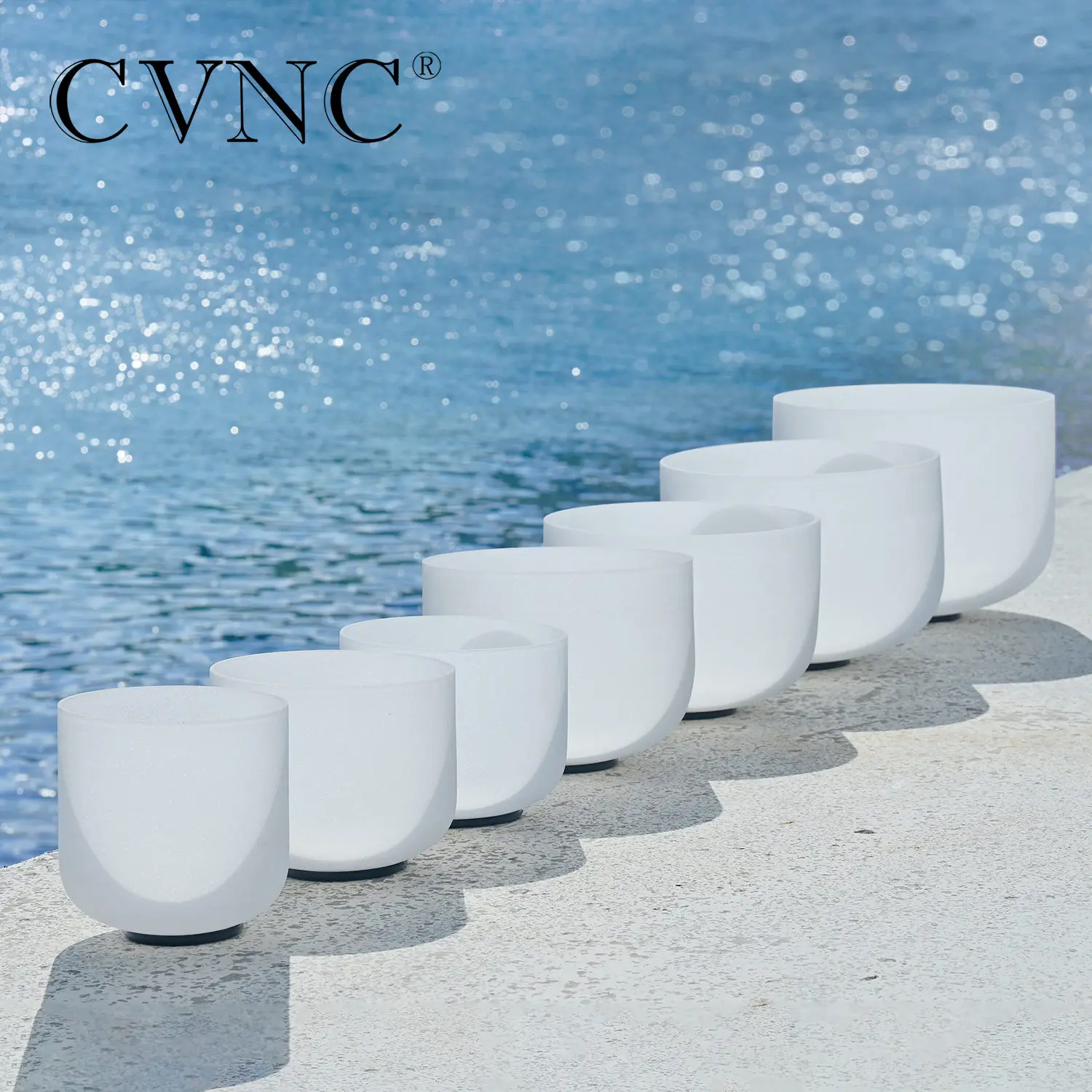 CVNC 6 &quot 12&quot Набор из 7 шт. Note CDEFGAB чакра матовые кварцевые хрустальные поющие