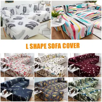 

50L shape need buy 2 pieces elastic corner sofa covers for living room printed cover for sofa slipcovers stretch couch cover