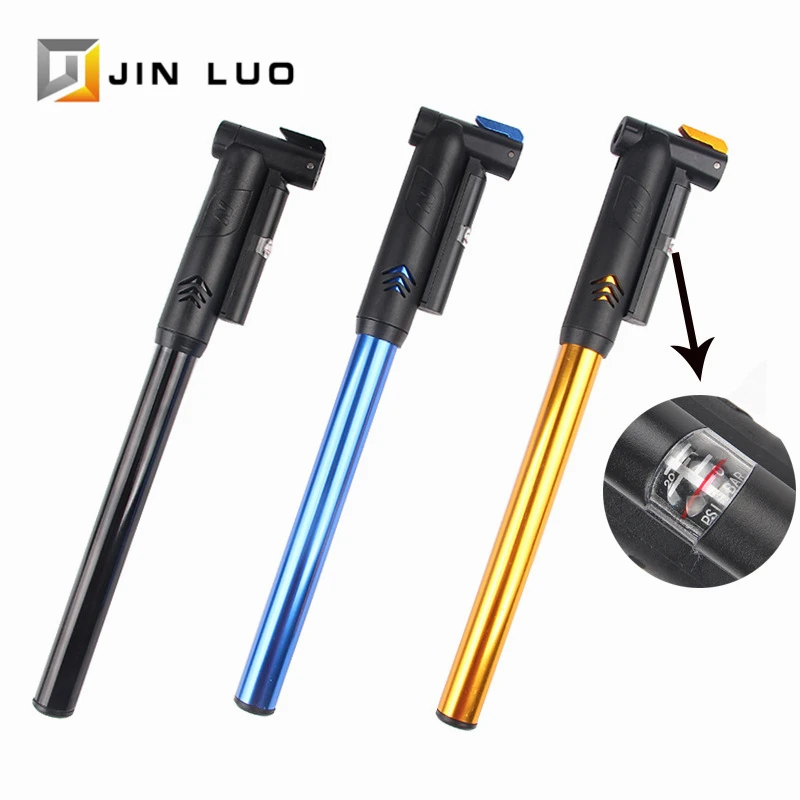 Bicycle Pump With Gauge Portable Air Mtb Road Bike Mini Compressor