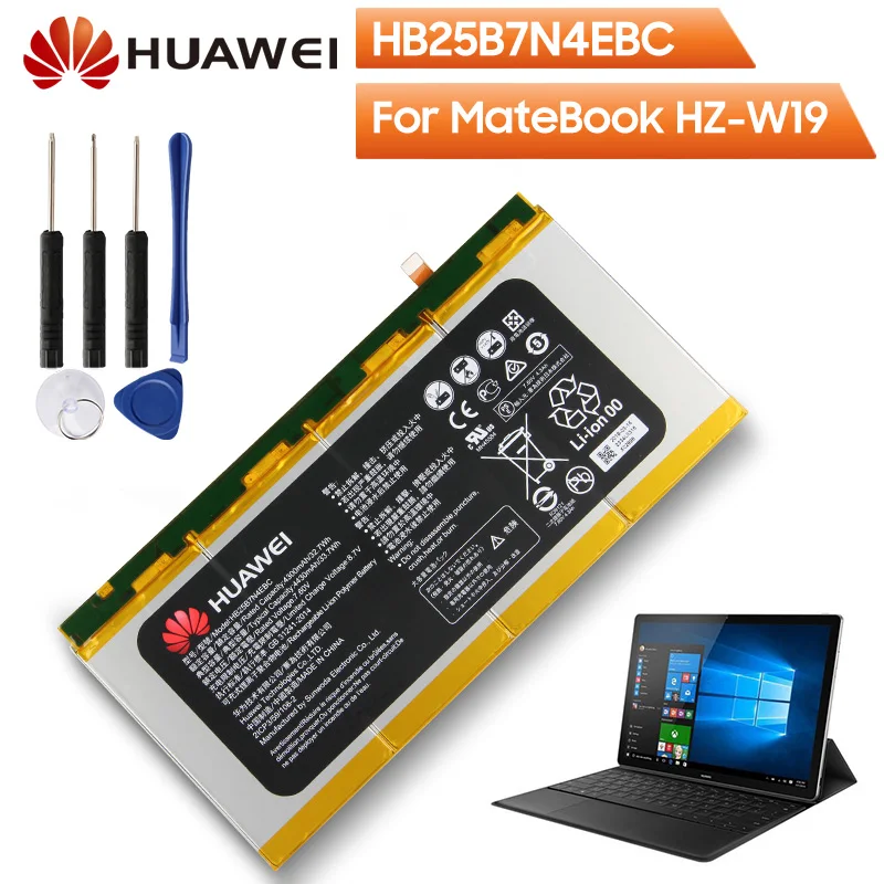 

Original Replacement Laptop Battery For Huawei MateBook E MateBook HZ-W19 HB25B7N4EBC Authentic Rechargeable Battery 4430mAh