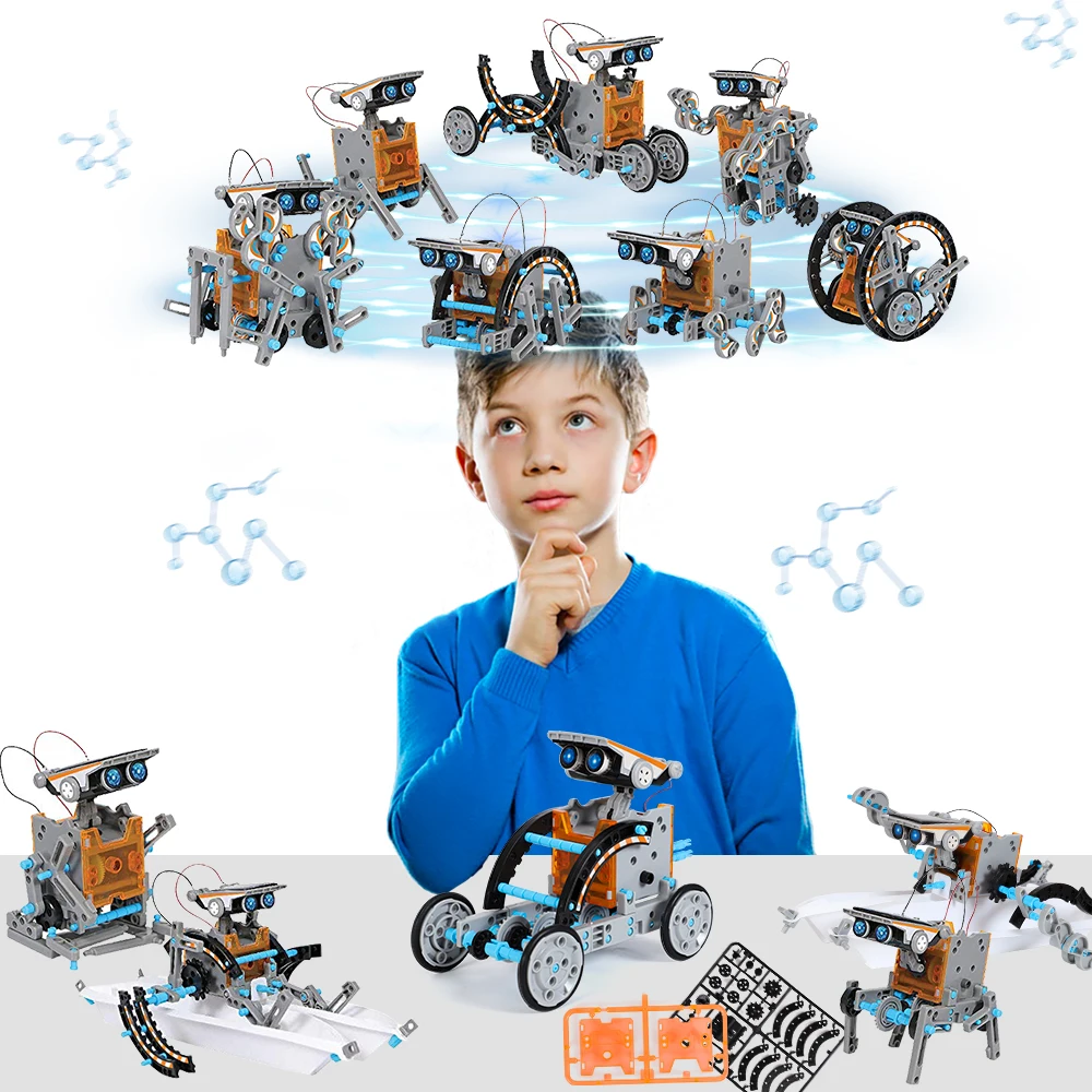 12 in 1 Solar Robot Kit Educational STEM Toys for Children DIY Building Science Experiment Set for Kids New Year Gift No Battery