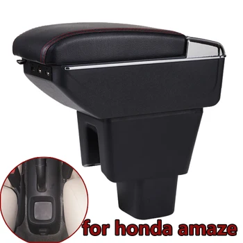 

for honda amaze armrest box universal car center console caja modification accessories double raised with USB