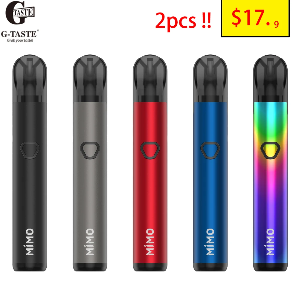 2 шт./партия G taste Mimo pod Комплект 450 мАч и 1 3 мл Картридж мини vape E cigs комплект для