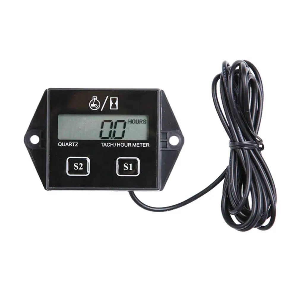 

Waterproof Digital Engine Tach Hour Meter Tachometer Gauge Engine RPM LCD Display For Motorcycle Motor Stroke Engine Car Boat