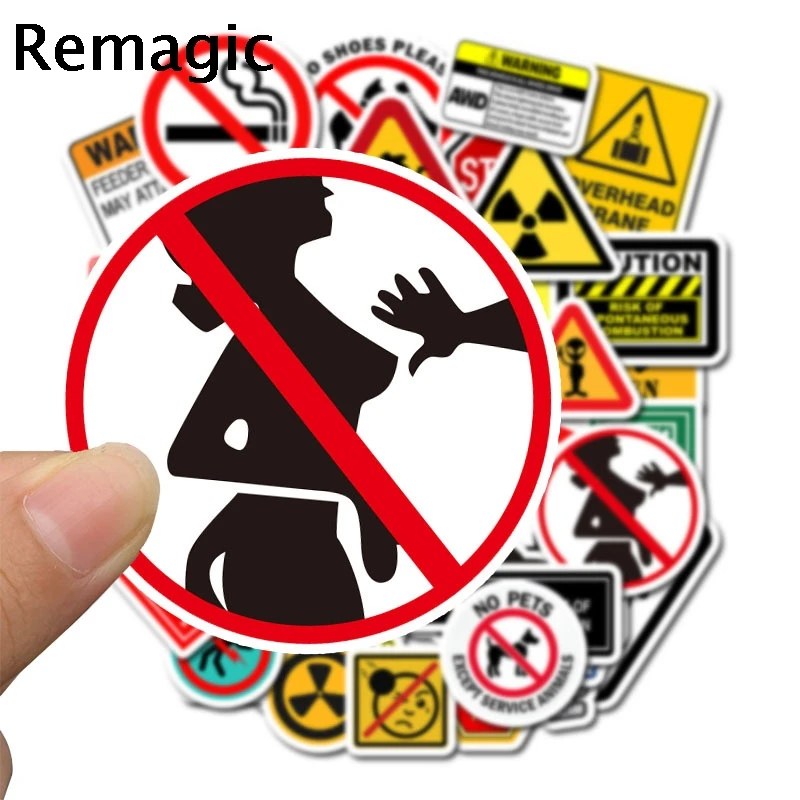 50pcs Warning signs Movie characters Stickers pack anime vintage paster cosplay scrapbooking sticker phone laptop waterproof | Дом и сад
