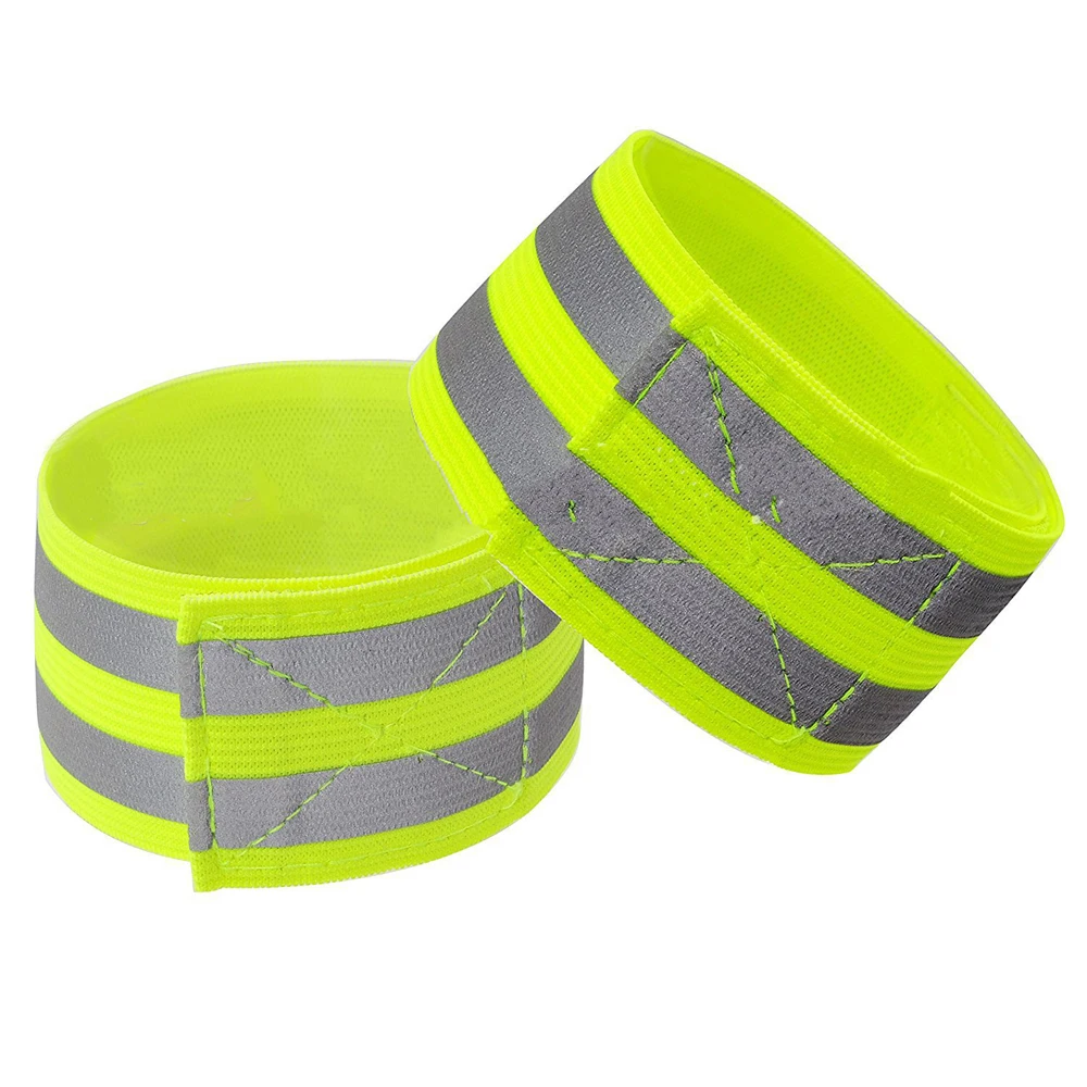 2Pcs Reflective Bands Safety Flashing Armband Belt Glow in the dark Bracelet for Night Jogging Walking Biking Cycling Running 2Pcs Reflective Bands Safety Flashing Armband Belt Glow in the dark Bracelet for Night Jogging Walking Biking Cycling Running