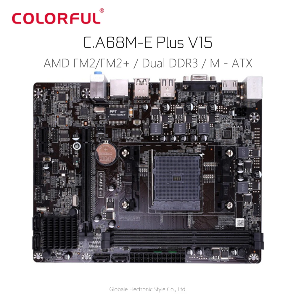 

Original Colorful C.A68M-E Plus V15 Motherboard M - ATX Support FM2 FM2+ Interface Processor Dual Channel DDR3 LAN SATA 3.0