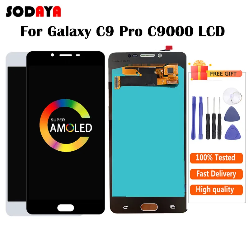 OLED для Samsung Galaxy C9 Pro дисплей C9000 SM-C9000 ЖК-дисплей сенсорный дигитайзер экран в сборе