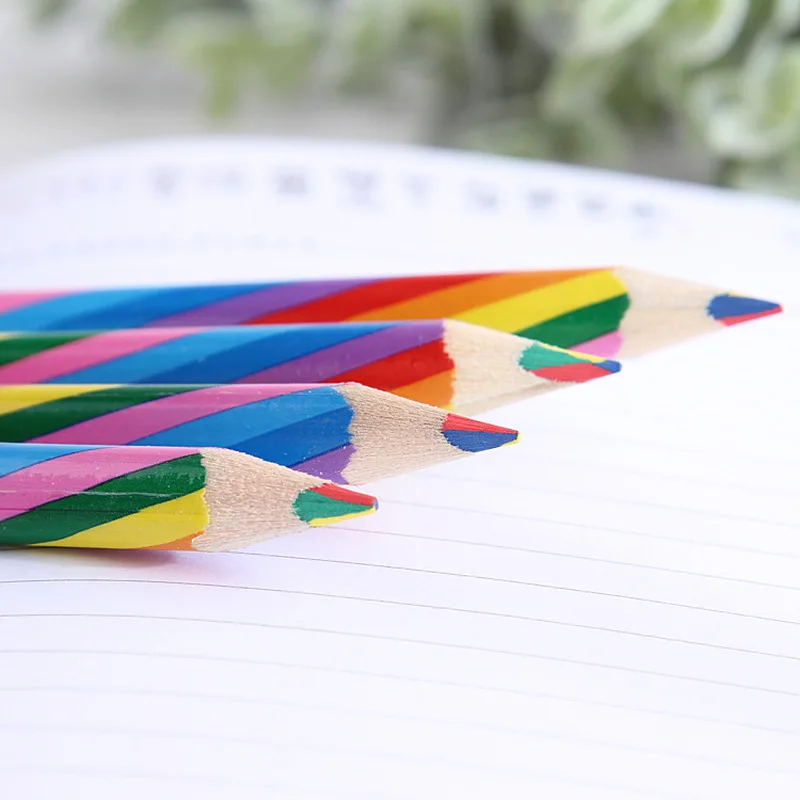 

4pc 4 color Concentric Rainbow Color Pencil pen writing Drawing Painting Pencils Set for Children Student Graffiti Art Supplies